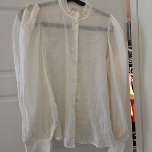 Doen Ivory Button-Up Blouse